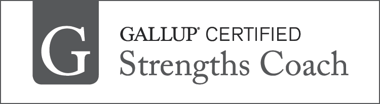 Gallup Certified Strengths Coach logo with a large "G" on the left.